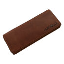 Genuine leather tobacco pouch havanna brown