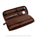 Genuine leather tobacco pouch havanna brown