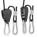 Gancio di corda 1/8 metallo carabiner 68kg 2m