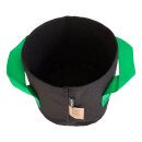 3L Fabric pot black/green - Ø15x17cm