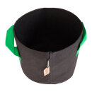 10L Fabric pot black/green - Ø22x27cm