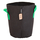 10L Fabric pot black/green - Ø22x27cm