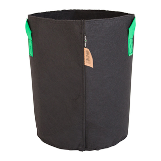 25L Fabric pot black/green - Ø30x36cm