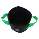 5L Fabric pot black/green - Ø18x20 cm