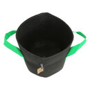 7.5L Fabric pot black/green - Ø20x24cm