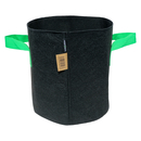 15L Fabric pot black/green - Ø26x30cm