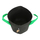 15L Fabric pot black/green - Ø26x30cm